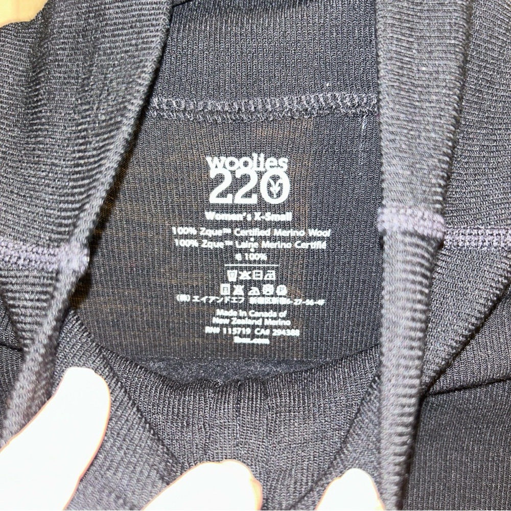 Ibex Midnight Black Long Sleeve Top XS NWT - Picture 5 of 5